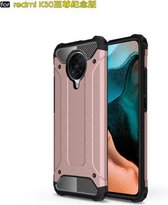 Voor Xiaomi Redmi K30 Ultra Magic Armor TPU + pc combinatiebehuizing (roségoud)
