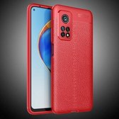 Voor Geschikt voor Xiaomi Mi 10T Pro Litchi Texture TPU schokbestendig hoesje (rood)