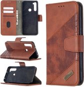 Voor Xiaomi Redmi Note 8T Bijpassende Kleur Krokodil Textuur Horizontale Flip PU Lederen Case met Portemonnee & Houder & Kaartsleuven (Bruin)