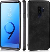 Voor Samsung Galaxy S9 Plus Crazy Horse Getextureerd Kalfsleer PU + PC + TPU Case (Zwart)