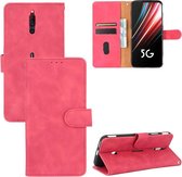 Voor ZTE Nubia Red Magic 5G Effen Kleur Huidgevoel Magnetische Gesp Horizontale Flip Kalf Textuur PU Lederen Case met Houder & Kaartsleuven & Portemonnee (Rose Rood)