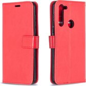 Voor Motorola Moto G8 Crazy Horse Texture Horizontale Flip Leren Case met Houder & Kaartsleuven & Portemonnee & Fotolijst (Rood)