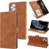 Fantasie Klassiek Huidgevoel Kalfsleer Textuur Magnetische gesp Horizontale Flip PU lederen tas met houder & kaartsleuf & portemonnee voor iPhone 12 mini (bruin)