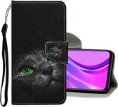 Voor Geschikt voor Xiaomi Redmi 9C Gekleurde Tekening Patroon Horizontale Flip Leren Case met Houder & Kaartsleuven & Portemonnee (Cartoon Kat)