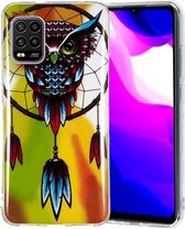 Voor Xiaomi Mi 10 Lite Lichtgevende TPU beschermhoes voor mobiele telefoon (uil)