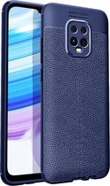 Voor Xiaomi Redmi 10X Pro 5G Litchi Texture TPU schokbestendig hoesje (marineblauw)