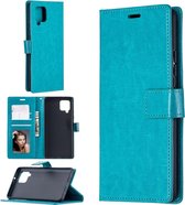 Voor Samsung Galaxy A42 5G Crazy Horse Texture Horizontale Flip Leren Case met Houder & Kaartsleuven & Portemonnee & Fotolijst (Blauw)