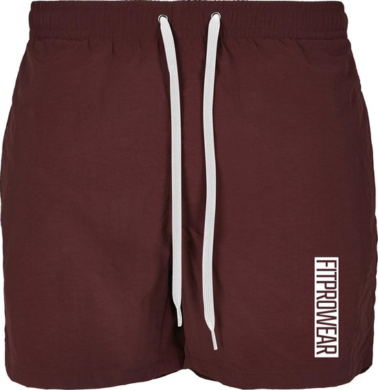 FitProWear Men Swim Shorts BLOCK - Bordeaux - Taille M - Swim Shorts - Swim Shorts - Swim Shorts - Men Swim Shorts - Maillots de bain - Nager - Beachwear - Short