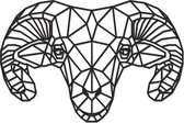 Hout-Kado - Ram - Small - Zwart - Geometrische dieren en vormen - Hout - Lasergesneden- Wanddecoratie