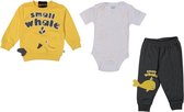 baby, 3 stuks, baby kleding jongens, baby kleding meisjes, babykledingset, babypakje, babycadeau, baby jogging, baby born, baby broekje, baby top, baby slab, comfortabel, %100 katoen, zacht, 