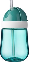 Mepal Mio rietjesbeker – 300 ml – Makkelijk vast te houden – Kinderservies – Deep turquoise