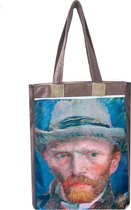 ZENSEOUS Duurzaam Schoudertas Big Bag Shopper Strand XL Oversized Boho Vincent van Gogh Unisex Rood