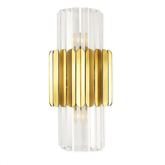 Wandlamp - Kristallen Binnen Wandlamp Goud - Decoratie voor Binnenhuis - 18x45cm - KL-005