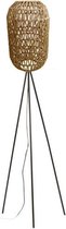 Metalen driepoot vloerlamp - H 140 cm - Zwart