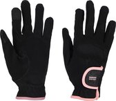 Handschoen Basic Zwart/Roze Glitter (S)