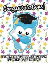 Elementary School Graduation Coloring Book For Boys