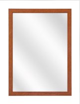 Spiegel met Vlakke Houten Lijst - Kersen - 24 x 30 cm