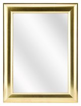 Spiegel met Ronde Houten Lijst - Goud - 50 x 60 cm