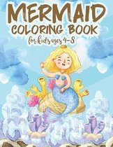 Cute Mermaid Coloring Book for Kids Ages 4-8