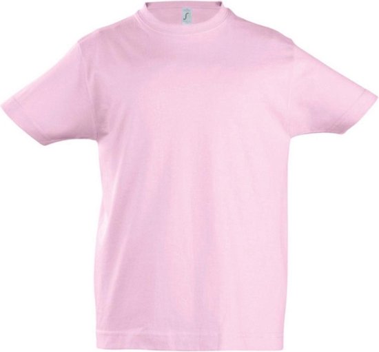 SOLS Kinder Unisex Imperial Zware Katoenen Korte Mouwen T-Shirt (Medium Roze)