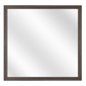 Spiegel met Vlakke Houten Lijst - Antraciet Eik - 30 x 30 cm