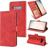 Voor Samsung Galaxy S10 Fantasy Klassiek Huidgevoel Kalfsleer Textuur Magnetische gesp Horizontale Flip PU lederen tas met houder & kaartsleuf & portemonnee (rood)