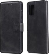 Voor Samsung Galaxy A02s (Amerikaanse versie) Klassieke kalfsstructuur PU + TPU horizontale flip lederen tas, met houder en kaartsleuven en portemonnee (zwart)