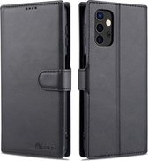 Voor Samsung Galaxy A32 5G AZNS Kalf Textuur Horizontale Flip Leren Case met Houder & Kaartsleuven & Portemonnee & Fotolijst (Zwart)