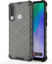Voor Huawei Y5p schokbestendige honingraat PC + TPU beschermhoes (zwart)