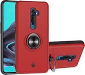 Voor OPPO Reno2 2 in 1 pc + TPU beschermhoes met 360 graden roterende ringhouder (rood)