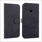 Voor Huawei Enjoy 9s Pressed Printing Pattern Horizontale Flip PU Leather Case met houder & kaartsleuven & portemonnee & & Lanyard (zwart)