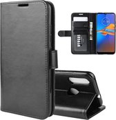 Voor Motorola Moto E6 Plus R64 Texture Single Fold Horizontale Flip Leather Case met houder & kaartsleuven & portemonnee (zwart)