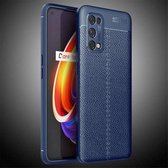 Voor OPPO Realme X7 Pro Litchi Texture TPU schokbestendig hoesje (marineblauw)