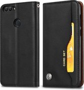 Kneed Skin Texture Horizontale Flip Leren Case voor Huawei P smart / Enjoy 7S, met Fotolijst & Houder & Kaartsleuven & Portemonnee (Zwart)