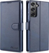 Voor Samsung Galaxy S21 5G AZNS Kalf Textuur Horizontale Flip Leren Case met Houder & Kaartsleuven & Portemonnee & Fotolijst (Blauw)