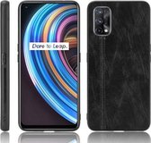Voor OPPO Realme X7 Schokbestendig Naaien Koe Patroon Huid PC + PU + TPU Case (Zwart)