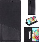 Voor Samsung Galaxy A71 MUXMA MX109 Horizontale Flip lederen tas met houder & kaartsleuf & portemonnee (zwart)