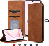 Voor Samsung Galaxy Note 10 Lite / A81 Retro Skin Feel Business Magnetische horizontale flip lederen tas (bruin)