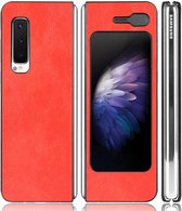Voor Galaxy Fold 4G / Fold 5G / W20 5G Schokbestendige Litchi-textuur PC + PU-hoes (rood)