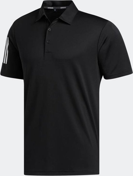 Adidas 3-Stripes Basic Poloshirt Heren zwart wit - Maat S