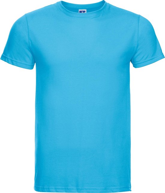 Russell Heren Slank T-Shirt met korte mouwen (Turquoise)
