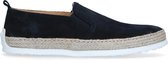 Manfield - Heren - Donkerblauwe suède loafers - Maat 42