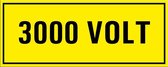 3000 volt sticker 250 x 100 mm