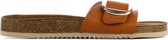 Lina Locchi Vrouwen Leren    Slippers /   - L1045 - Cognac - Maat 42