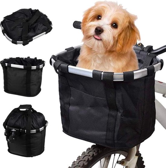 Fietsmand Hond Premium - Hondenfietsmand - Zwart