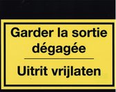 4x kunststof plaatjes voor uw huis of poort/ uitrit vrijhouden/ verboden het terrein te betreden/ ouders zijn verantwoordelijk voor hun kinderen