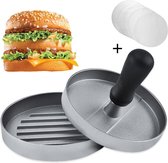 Hamburgerpers - BBQ Accesoires  - Antiaanbaklaag - Perfecte Hamburgerpers - BBQ Accesoires  + Gratis Waxpapier BBQ Accesoires