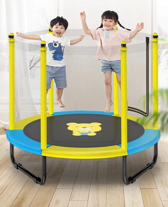 Trampoline met veiligheidsnet voor kinderen - opvouwbaar - indoor & outdoor  oefening -... | bol.com