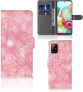 Telefoonhoesje Geschikt voor Samsung Galaxy A71 Wallet Book Case Spring Flowers