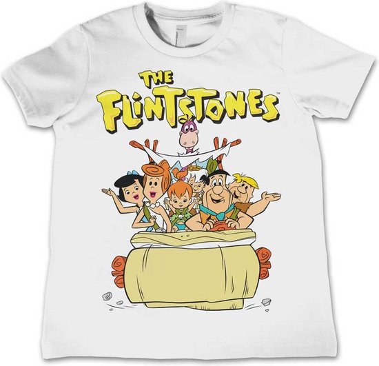 T-shirt Kinder Les Pierrafeu - XS- Les Pierrafeu Wit